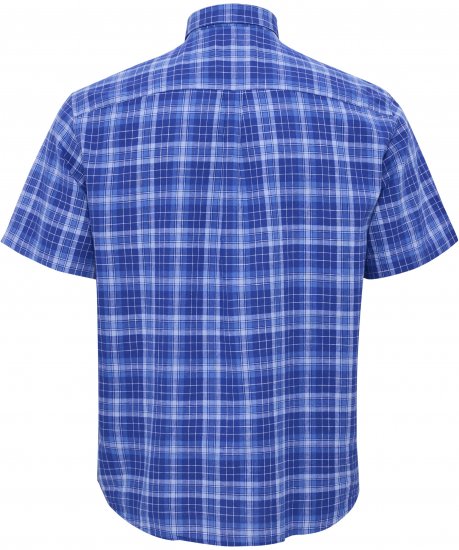 North Latitude 51145 Checked Short Sleeve Shirt Cobolt Blue - Kortermede skjorter - Kortermede Skjorter Store Størrelser