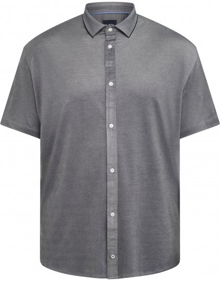 North Latitude 61116 Melert Kortermet Pikétrøye Grå - Polo- & piqueskjorter - Poloskjorte i store størrelser - 2XL-8XL