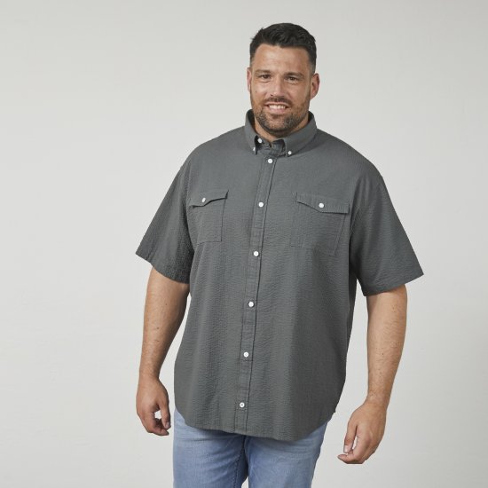 North Latitude 61306 Kortermet Skjortejakke Mørkgrønn - Skjorter - Store skjorter - 2XL-8XL