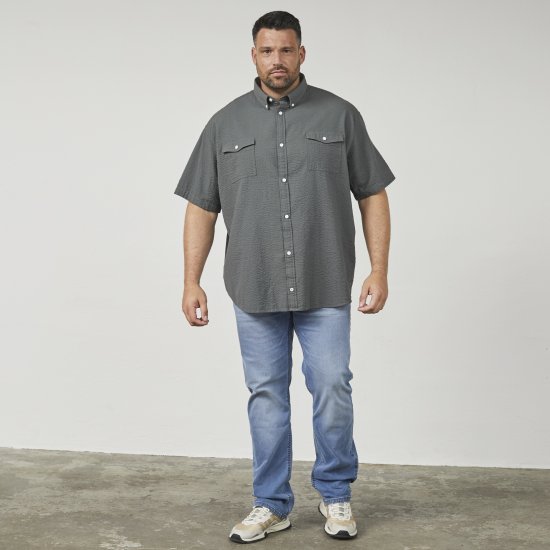North Latitude 61306 Kortermet Skjortejakke Mørkgrønn - Skjorter - Store skjorter - 2XL-8XL