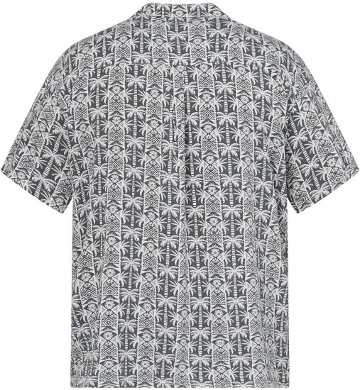 North Latitude 61313 Viskoseskjorte med Kubakrage Grå - Skjorter - Store skjorter - 2XL-8XL