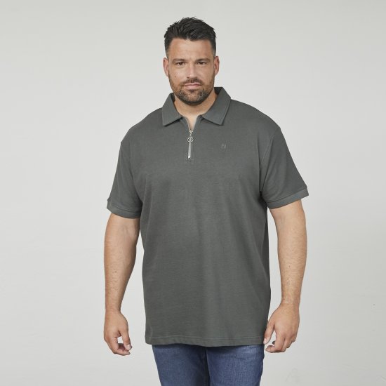 North Latitude 61347 Pikétrøye med Glidelås Mørkgrønn - Polo- & piqueskjorter - Poloskjorte i store størrelser - 2XL-8XL