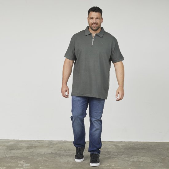 North Latitude 61347 Pikétrøye med Glidelås Mørkgrønn - Polo- & piqueskjorter - Poloskjorte i store størrelser - 2XL-8XL