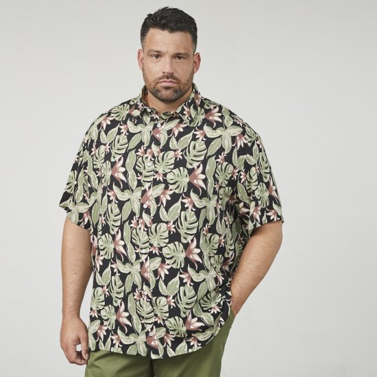 North Latitude 61357 All-Over Print Viskoseskjorte Svart - Skjorter - Store skjorter - 2XL-8XL
