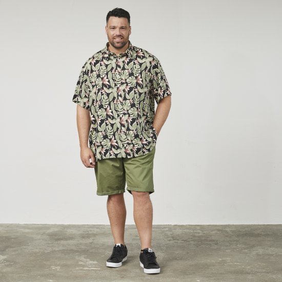 North Latitude 61357 All-Over Print Viskoseskjorte Svart - Skjorter - Store skjorter - 2XL-8XL