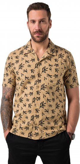 JP1880 Boxy Cuba Short Sleeve Shirt Camel - Skjorter - Store skjorter - 2XL-8XL