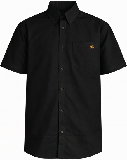 Motley Denim Zagreb Kortermet Skjorte Svart - Skjorter - Store skjorter - 2XL-8XL