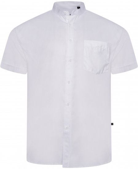Kam Jeans P020 Premium Short Sleeve Oxford Shirt White - Skjorter - Store skjorter - 2XL-8XL