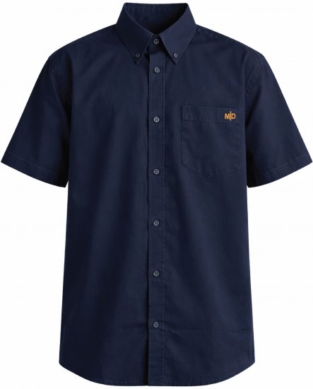 Motley Denim Zagreb Kortermet Skjorte Marineblå - Skjorter - Store skjorter - 2XL-8XL