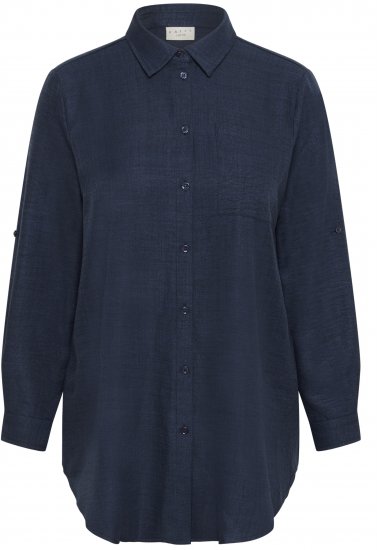 Kaffe Curve Ellie Shirt Tunic Moon Indigo Blue - Tunikaer - 
