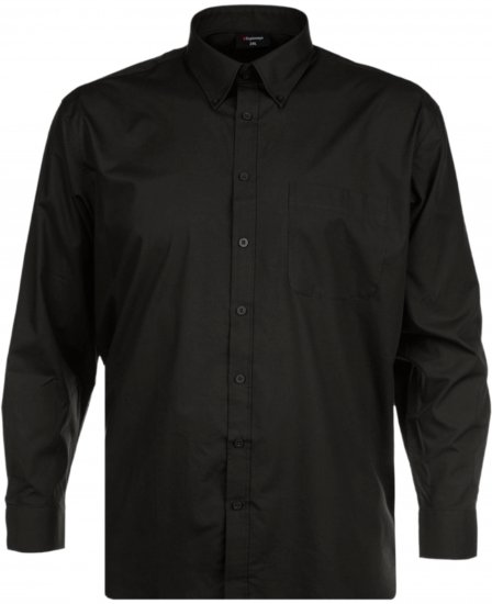 Espionage SH150 Plain Long Sleeve Shirt Black - Skjorter - Store skjorter - 2XL-8XL