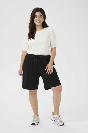 Kaffe Curve Nana Liah Shorts Svart - Jeans & Bukser i Store Størrelser – Plus Size - 
