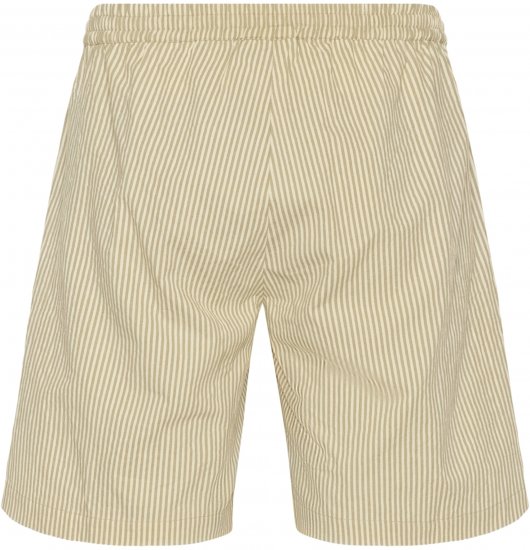 Kaffe Curve Nana Stripete shorts Chincilla/Hvit stripete - Jeans & Bukser i Store Størrelser – Plus Size - 