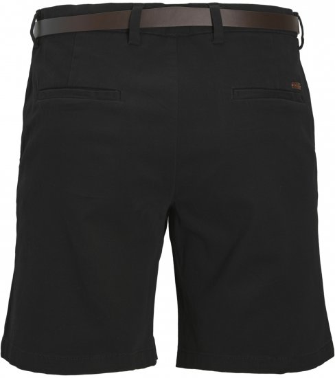 Jack & Jones Stadam Belted Chino Shorts Black - Shorts - Store shorts - W40-W60