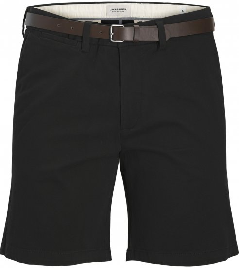 Jack & Jones Stadam Belted Chino Shorts Black - Shorts - Store shorts - W40-W60