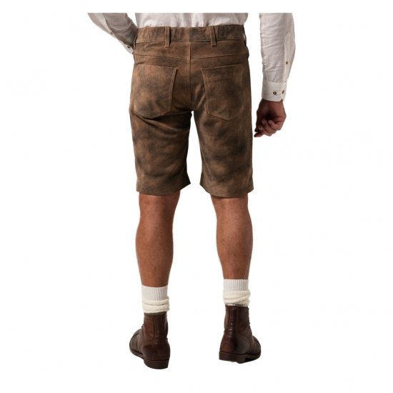 JP1880 Shorts Leather Traditional Cowhide Brown - Shorts - Store shorts - W40-W60