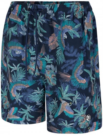 Espionage SW100 Bird Print Swimshorts Blue - Badeshorts - Badeshorts Store Størrelser