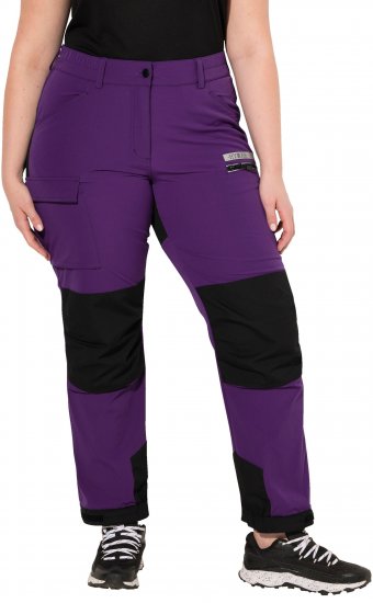 Ulla Popken HYPRAR Multifunctional Durable Inset Trekking Pants Plum - Jeans & Bukser i Store Størrelser – Plus Size - Jeans og bukser, EU 42-70