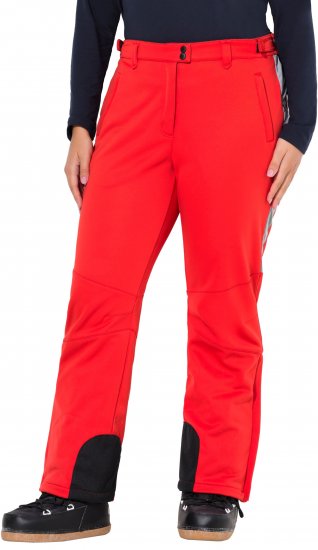 Ulla Popken Softshell Trousers Waterproof Zip Pockets Snow Gaiters Salsa - Jeans & Bukser i Store Størrelser – Plus Size - Jeans og bukser, EU 42-70