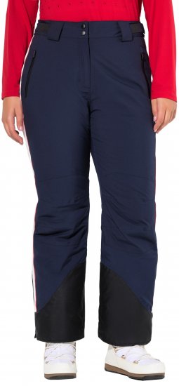 Ulla Popken Performance Trousers Waterproof Zip Pockets Snow Gaiter Navy - Jeans & Bukser i Store Størrelser – Plus Size - Jeans og bukser, EU 42-70