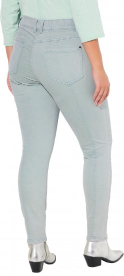Ulla Popken Slim Leg Light Wash Jeans Light Moss Light Moss Green - Jeans & Bukser i Store Størrelser – Plus Size - 