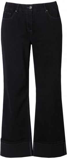 Ulla Popken Flared Leg Jeans Black - Jeans & Bukser i Store Størrelser – Plus Size - Jeans og bukser, EU 42-70