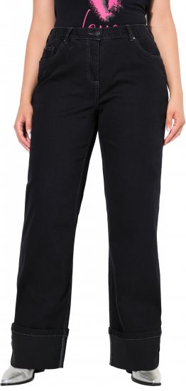 Ulla Popken Flared Leg Jeans Black - Jeans & Bukser i Store Størrelser – Plus Size - Jeans og bukser, EU 42-70
