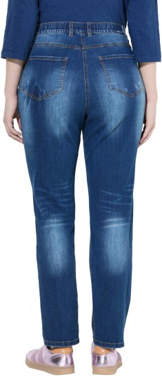 Ulla Popken Lightly Distressed Stretch Fit Jeans Blue Denim - Jeans & Bukser i Store Størrelser – Plus Size - Jeans og bukser, EU 42-70