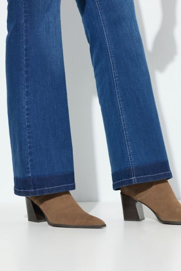 Ulla Popken Stretch Fit Bootcut Jeans Blue Denim - Jeans - Store jeans for damer