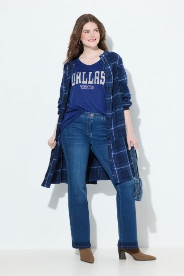 Ulla Popken Stretch Fit Bootcut Jeans Blue Denim - Jeans - Store jeans for damer