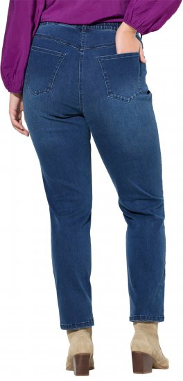 Ulla Popken Splatter Painted Jeans Blue - Jeans & Bukser i Store Størrelser – Plus Size - Jeans og bukser, EU 42-70