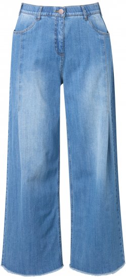 Ulla Popken Extra Wide Leg Stretch Fit Jeans Light Blue - Jeans & Bukser i Store Størrelser – Plus Size - 