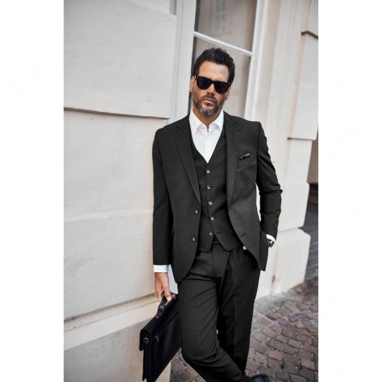 JP1880 Classic Two Button Stretch Suit Jacket Grey - Dresser og blazere - Dresser i store størrelser