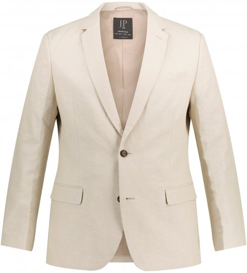 JP1880 Kos Linen Blend Jacket Sand - Dresser og blazere - Dresser i store størrelser