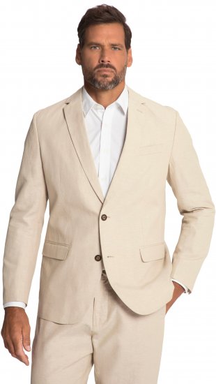 JP1880 Kos Linen Blend Jacket Sand - Dresser og blazere - Dresser i store størrelser