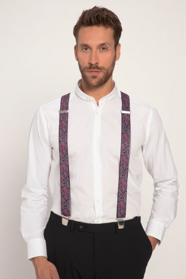 JP1880 Suspenders with Adjustable Length Burgundy Red - Tilbehør - 