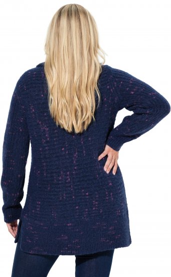 Ulla Popken Space Yarn Oversized Turtleneck Sweater Blue - Hettegensere og collegegensere - Myke gensere, hettegensere og strikk