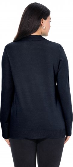 Ulla Popken Long Sleeves Mock Turtleneck Sweater Navy - Hettegensere og collegegensere - Myke gensere, hettegensere og strikk