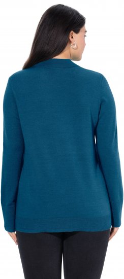 Ulla Popken Long Sleeves Mock Turtleneck Sweater Emerald Green - Hettegensere og collegegensere - Myke gensere, hettegensere og strikk