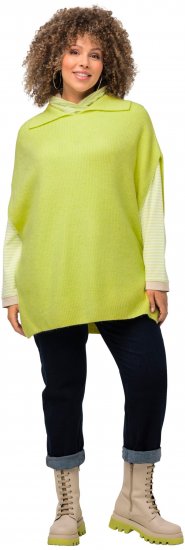 Ulla Popken Oversized Knit Sweater Vest Lime Green - Hettegensere og collegegensere - 