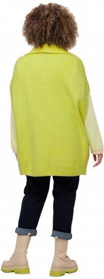 Ulla Popken Oversized Knit Sweater Vest Lime Green - Hettegensere og collegegensere - 