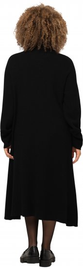 Ulla Popken Long Turtleneck Duster Sweater Black - Hettegensere og collegegensere - Myke gensere, hettegensere og strikk