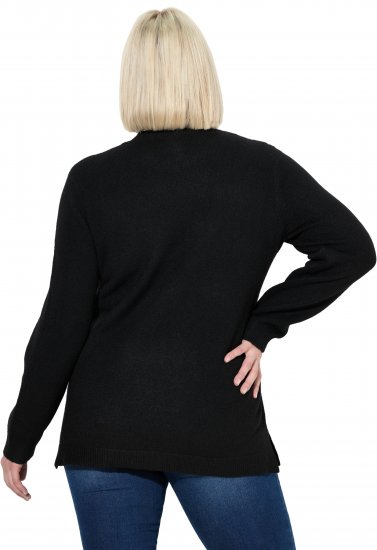 Ulla Popken Whimsical Holiday Sweater Black - Hettegensere og collegegensere - Myke gensere, hettegensere og strikk