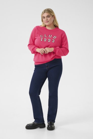 Kaffe Curve Violi Sweatshirt Raspberry Pink - Collegegensere - 