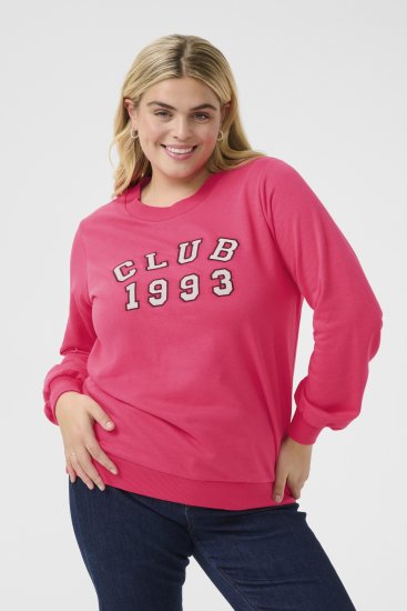 Kaffe Curve Violi Sweatshirt Raspberry Pink - Collegegensere - 