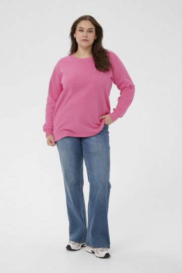 Kaffe Curve Sus Sweatshirt Pink Power - Collegegensere - 