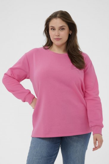 Kaffe Curve Sus Sweatshirt Pink Power - Collegegensere - 