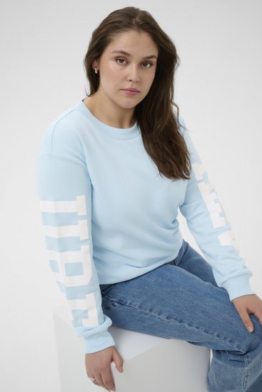 Kaffe Curve Mila Sweatshirt Nantucket Breeze Blue - Collegegensere - 