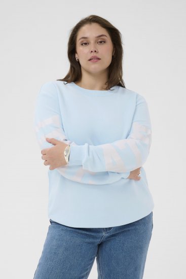 Kaffe Curve Mila Sweatshirt Nantucket Breeze Blue - Collegegensere - 