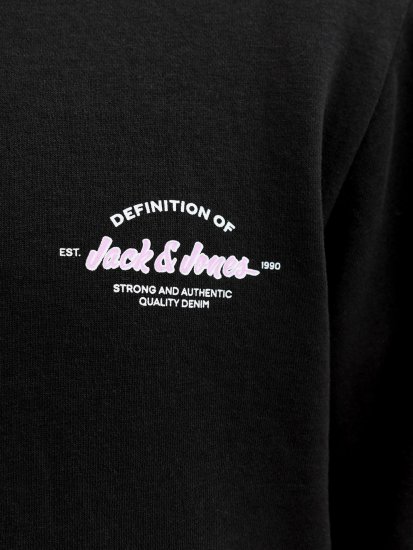 Jack & Jones Brandon Collegegenser Svart - Gensere og hettegensere - Store hettegensere - 2XL-14XL